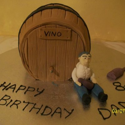 Wine Barrel Cake
