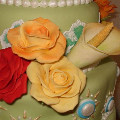 Gumpaste Roses And Cala Lily