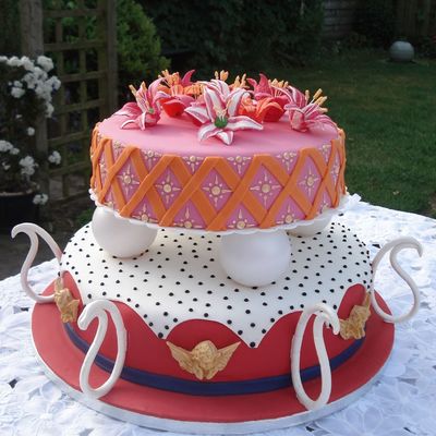 A Colorful Wedding Cake