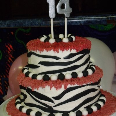 Zebra Patterned Cake