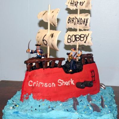 Crimson Shark Pirate Ship
