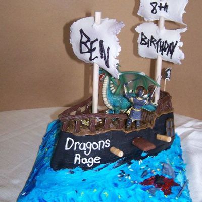 Pirate Ship Birthday Cake For Ben