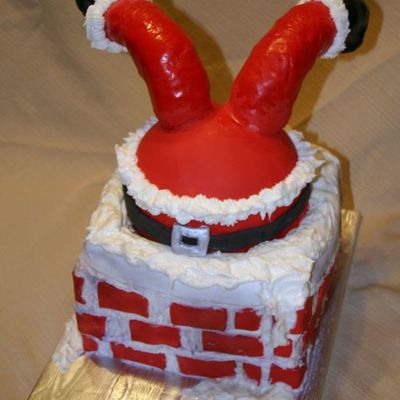 Santa Stuck In The Chimney
