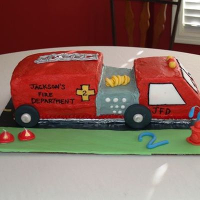 Firetruck Birthday Cake