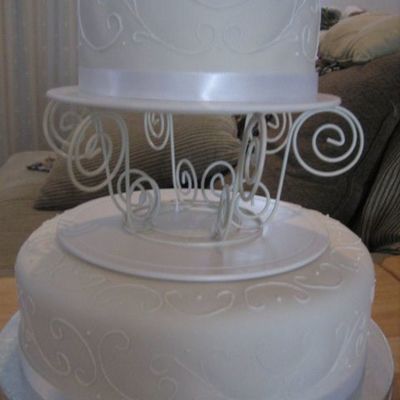Scrolls Wedding Cake