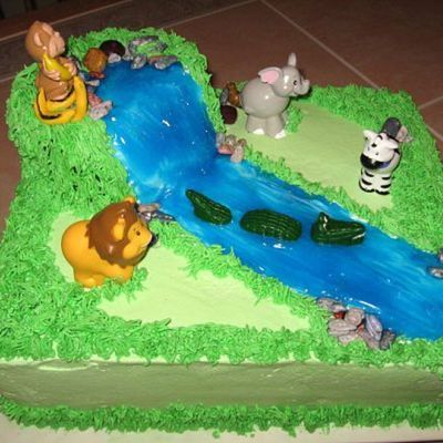 Jungle Baby Shower Cake