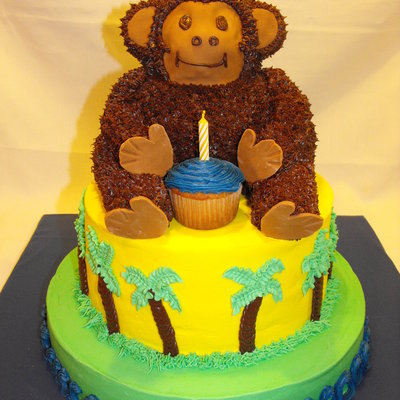Beach Monkey Cake
