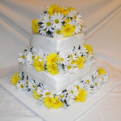 Red Velvet With Silk Flowers