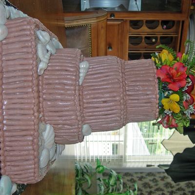 Bamboo Tropical Wedding Cake