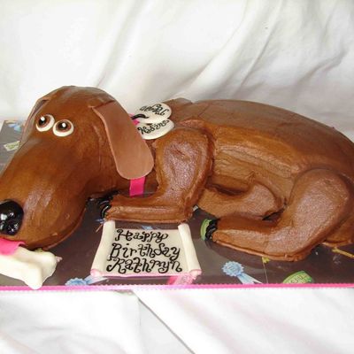 Weiner Dog Birthdau Cake