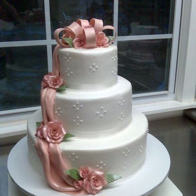Pink Swags And Gumpaste/fondant Roses