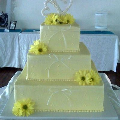 Yellow With Ribbon And Daisies
