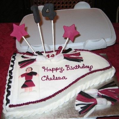 Cheerleader Pennant Birthday Cake