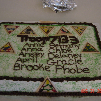 Girl Scout Ceremony Cake