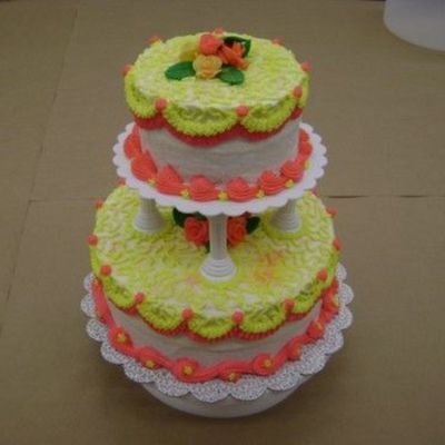 Neon Course Iii Wedding Cake