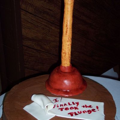 Plunger Grooms Cake