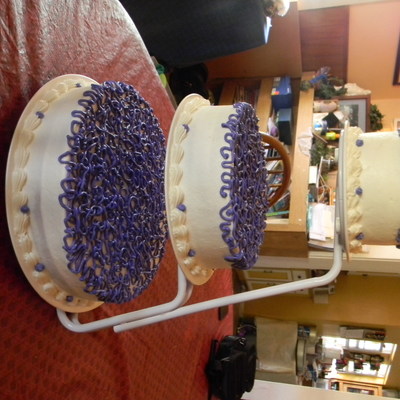 Purple Lace On Floating Tiers