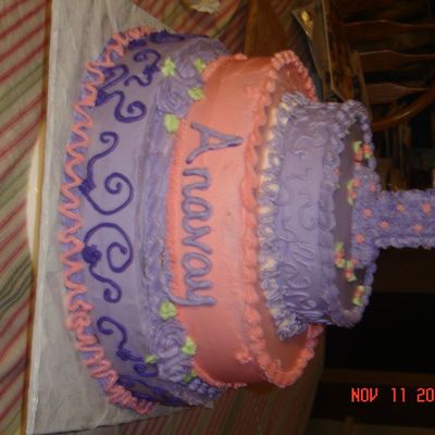 Purple, Pink Cake