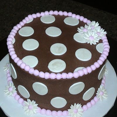 Chocolate And Pink With Polka Dots