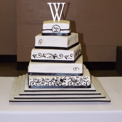 Black And White Square Wedding