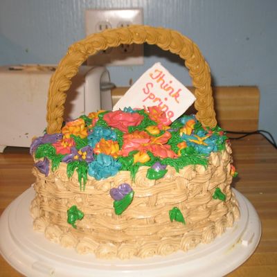 Spring Basket Of Flowers