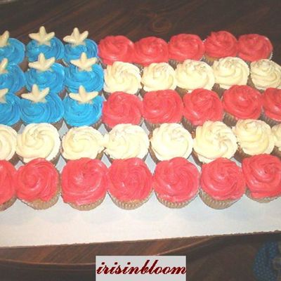 Red, White And Blue Cupcakes