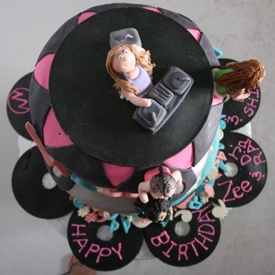 House Music Themed Topsy-Turvy Cake