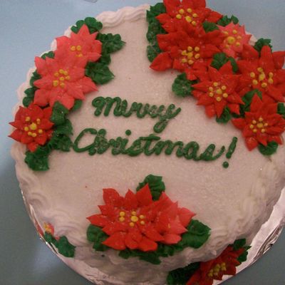 Poinsettia Cake