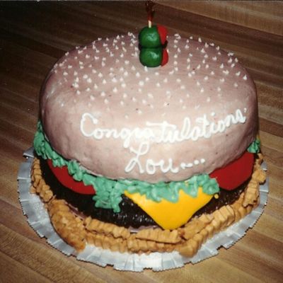 Hamburger B/day Cake