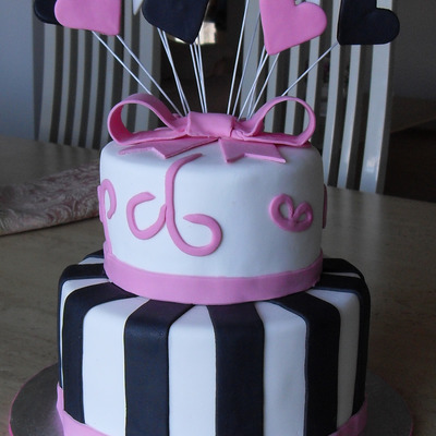Pink And Black Hearts