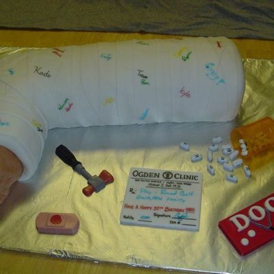 Broken Leg Cake