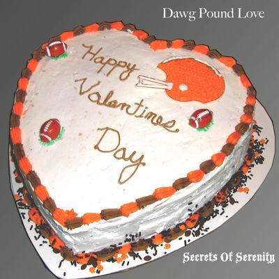Browns Themed Valentines Cake