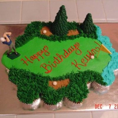 Golf Cupcake Cake