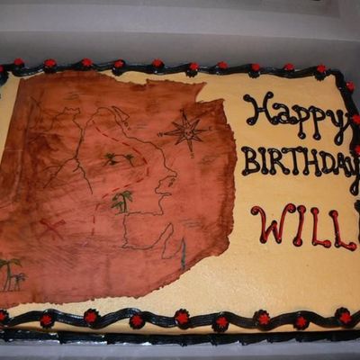 Treasure Map Cake
