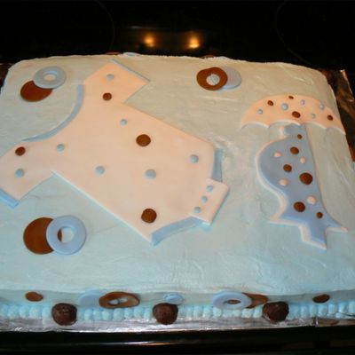 Retro Baby Shower Cake