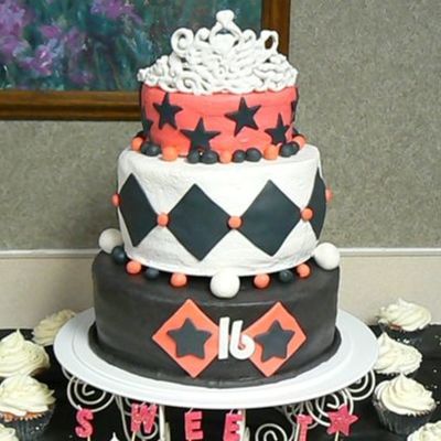 Sweet 16 Birthday Cake