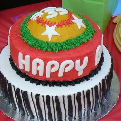 Softball Birthday Cake