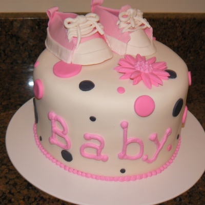 Baby Shoes Baby Shower Cake