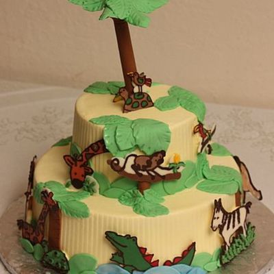 Jungle Zanzibar Baby Shower Cake