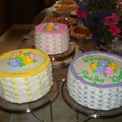 Basket Weave Baby Shower Cake