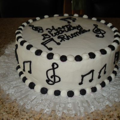 Musical Notes Birthday Cake
