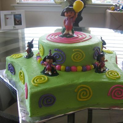 Dora Cake For 1St Birthday