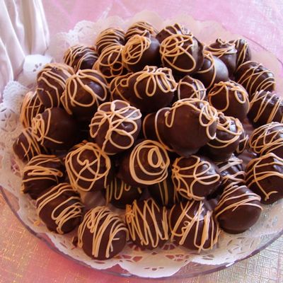 Triple Chocolate Hazelnut Cake Truffles For Twin Baby Shower