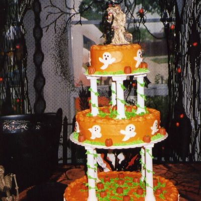 Halloween Wedding Cake