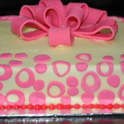 Pink Bow Cake
