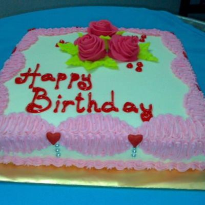 Pink Birthday Cake