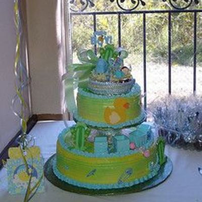 Monica's Froggy Theme Baby Shower Cake