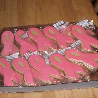 Pink Ribbon Cookies