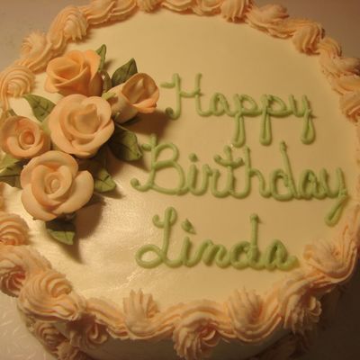 Simple Birthday Cake With Gumpaste Roses