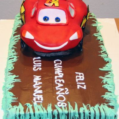 Cars Themed Cake With Road